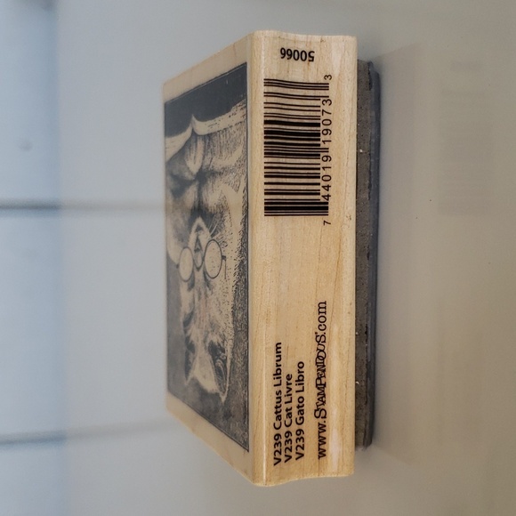 2 Cat Stamps Cat Reading Book Cat Book Cat Stamps for Crafts - Picture 5 of 12